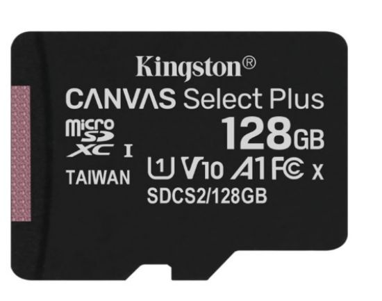  Зображення Карта пам'яті Kingston microSD  128GB C10 UHS-I R100MB/s 